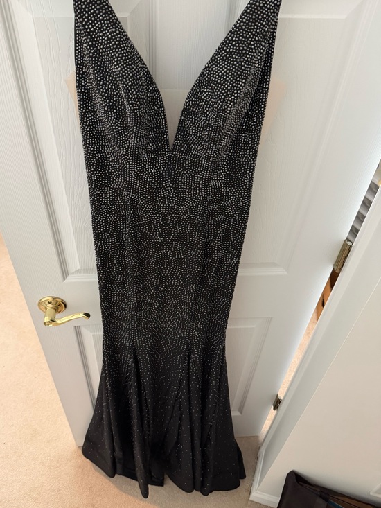 Sherri Hill Dresses & Skirts - Sherri Hill Black Crystal-Embellished V-Neck Maxi Gown